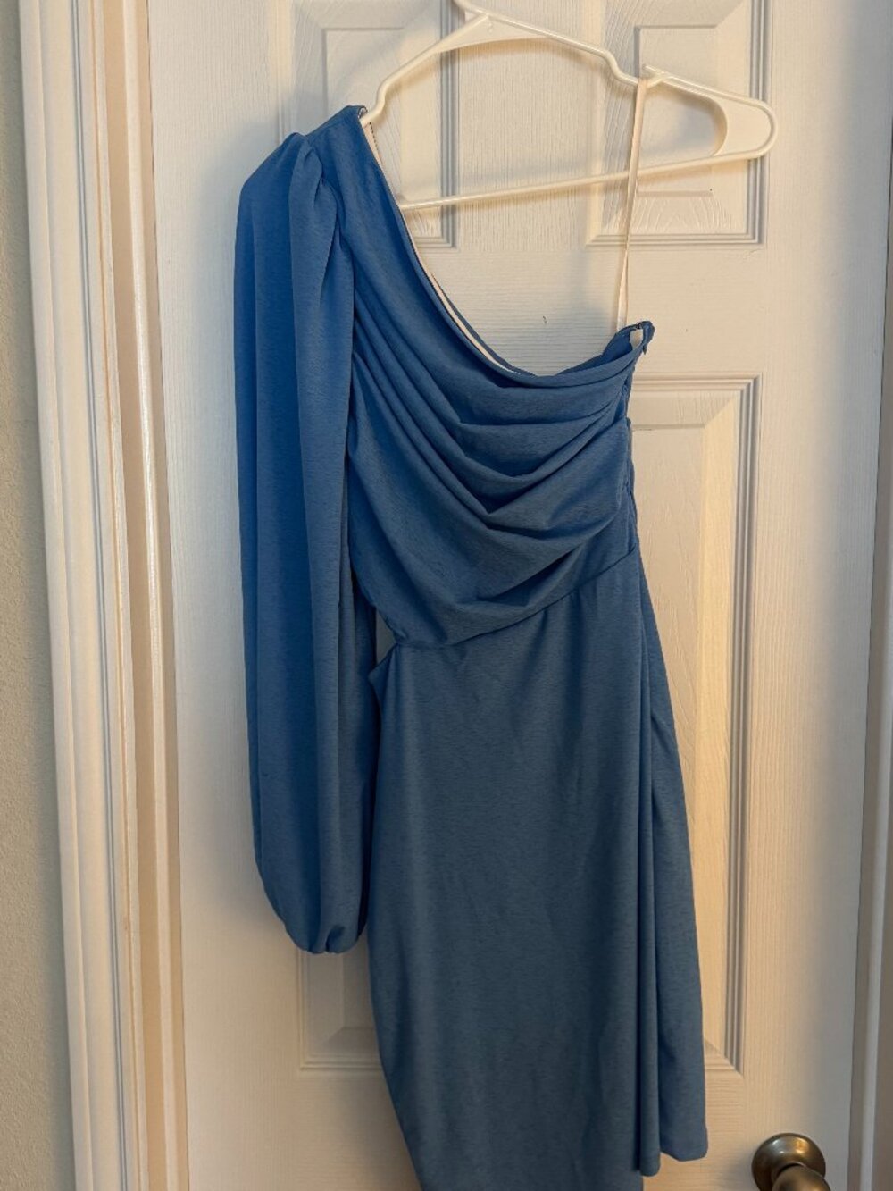 BCBG One Shoulder Cut-Out Blue Dress
